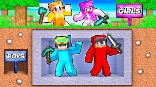 GIRL HUNTERS vs BOY SPEEDRUNNERS REMATCH in Minecraft!