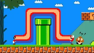 Super Mario Bros., but Mario Can Stretch His Body