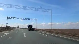 Автотрасса М7 на машине Козловка Новочебоксарск Чувашия  Ранняя весна Снега нет 2 04 2023 таймлапс