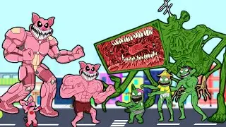 FAMILY PICKY PIGGY VS ZOMBIES MEGA HORN AND ZOMBIES ZOONOMALY - Funny Animation - GV Studio