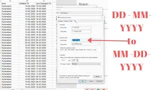 how to change date format  in windows 10 and excel dd/mm/yyyy