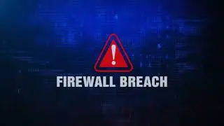 Firewall Breach Alert Warning Error Message Blinking on Screen .