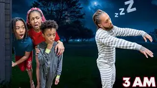 SIBLINGS Catch DAD SLEEPWALKING At Night 🫣