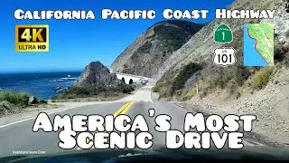 California Pacific Coast Highway -  Americas Most Scenic Drive - 4K