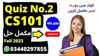 cs101 quiz 2 fall 2023 | cs101 quiz 2 2023 | cs101 quiz 2 solution fall 2023