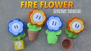 MARIO FIRE FLOWER 🌼 Crochet Tutorial  | Amigurumi Step by Step