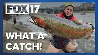 Local angler snares massive steelhead trout from Grand River