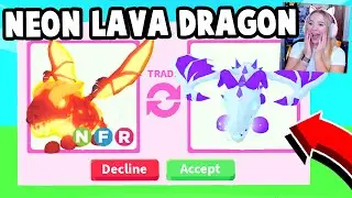 Trading NEON LAVA DRAGON in Adopt Me!