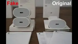 Apple 20W USB-C Power Adapter (iPhone / iPad) - Original / Real vs. Fake - Fast & Easy comparison