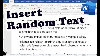 Use MS Word’s Random Text to Help You Prepare Documents