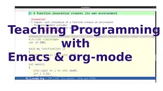 Using emacs and org-mode to teach programming