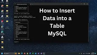 MySQL Tutorial: How to Insert Data into a Table