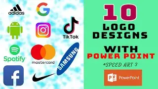 10 LOGO DESIGNS WITH POWERPOINT. SPEED ART  #powerpoint #pptdesign #logodesign #blenzo