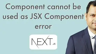 Component cannot be used as a jsx component  | nextjs  _app.tsx