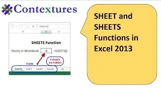 SHEET and SHEETS Functions in Excel 2013