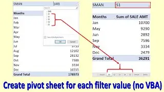 Auto generate sheets for each filter pages or value of pivot table  - Excel pivot trick (no VBA)