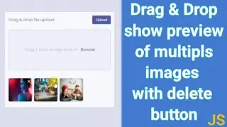 Drag & drop multiple images preview with delete button | Web Code