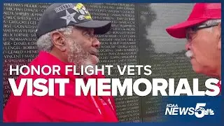 Honor Flight vets visit the war memorials built in their honor