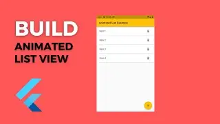 How to create animated list view in Flutter without any package: AnimatedList widget