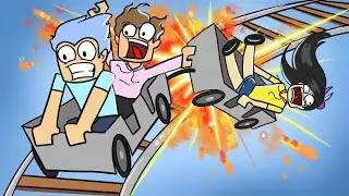 Cart Ride to Nothing except Explosions ( Roblox with Friends )