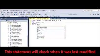 MSSQL   Check stored procedures last modified date