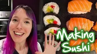 How to Make Sushi at Home - (Vegetarian & Fish Sushi Recipe/Tutorial)