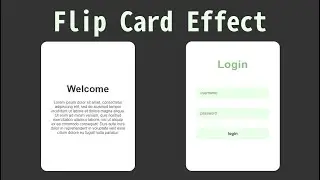 Flipcard animated login form using html css