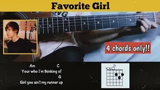 Tutorial Guitar ( Favorite Girl - Justin Bieber ) Easy chords for beginners