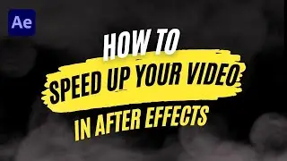 How to Speed up your video In after effects - fasten a video - After Effects Tutorial Quick Tip