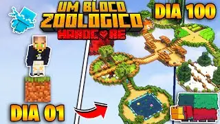 SOBREVIVI 100 DIAS UM BLOCO CONSTRUINDO UM ZOOLÓGICO HARDCORE - O FILME