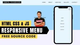 🔴 Create Responsive Navigation Bar using HTML CSS & JavaScript in 2022