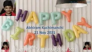 Happy Birthday Abhiram Kuchimanchi