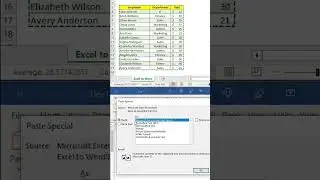 Link Excel table to MS Word 