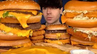 "NEEDED SOME MCDONALDS" ASMR MUKBANG | WITH CHEESE SAUCE
