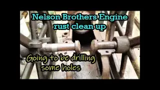 Removing Rust and Drilling Holes hit and miss engine