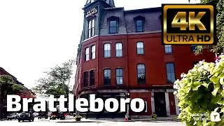 【4K】Brattleboro Vermont - Day Walk - July 2023