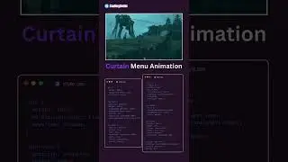 CSS Curtain Menu Animation