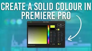 How to Make a Solid Colour in Premiere Pro