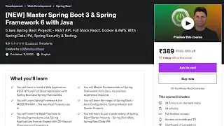 Master Spring Boot 3 & Spring Framework 6 with Java - New Course