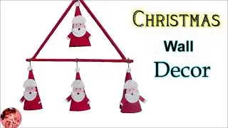 DIY Santa Claus Wall Hanging | Christmas Wall Decor Ideas | Easy Paper Crafts for Christmas