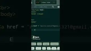 Creating a hyperlink to email someone in HTML | HTML shorts #html #hyperlinks #email #shorts