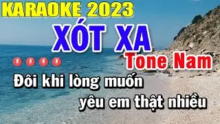 Xót Xa Karaoke Tone Nam Nhạc Sống 2023 | Trọng Hiếu