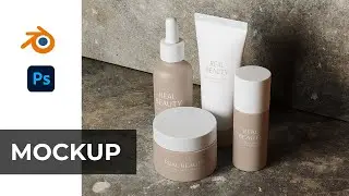 How to make 3D realistic cosmetic product mockup using blender and photoshop