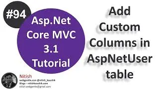 (#94) Add columns to aspnetusers table | Asp.Net Core tutorial