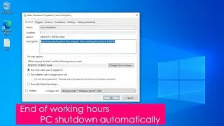 How to schedule automatic shutdown of the computer