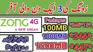 Legal way | zong daily internet package | zong 3 internet daily pkg | zong one day internet package