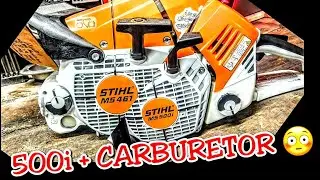 Stihl MS500i cylinder on a MS461 with a WISECO CCC RACING PISTON 🤯  Now THIS is a HYBRID 💯