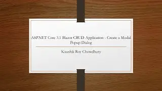 ASP.NET Core 3.1 Blazor CRUD Application - Create a Modal Popup Dialog