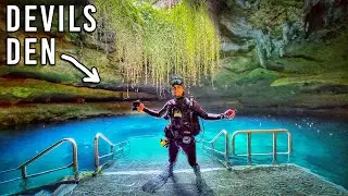 Scuba Diving in World's Most Beautiful Cave - Devils Den Prehistoric Spring