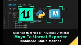 Unreal Engine 5 Tutorial - Maya Exporter - Instanced Static Mesh Exporter [2/4]